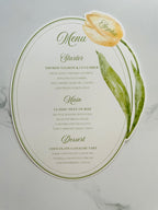 Watercolor Tulip Wedding Menu
