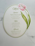 Watercolor Tulip Wedding Menu