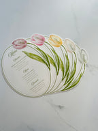 Watercolor Tulip Wedding Menu