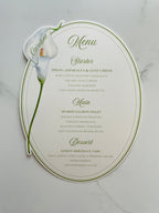 Watercolor Calla Lily Wedding Menu