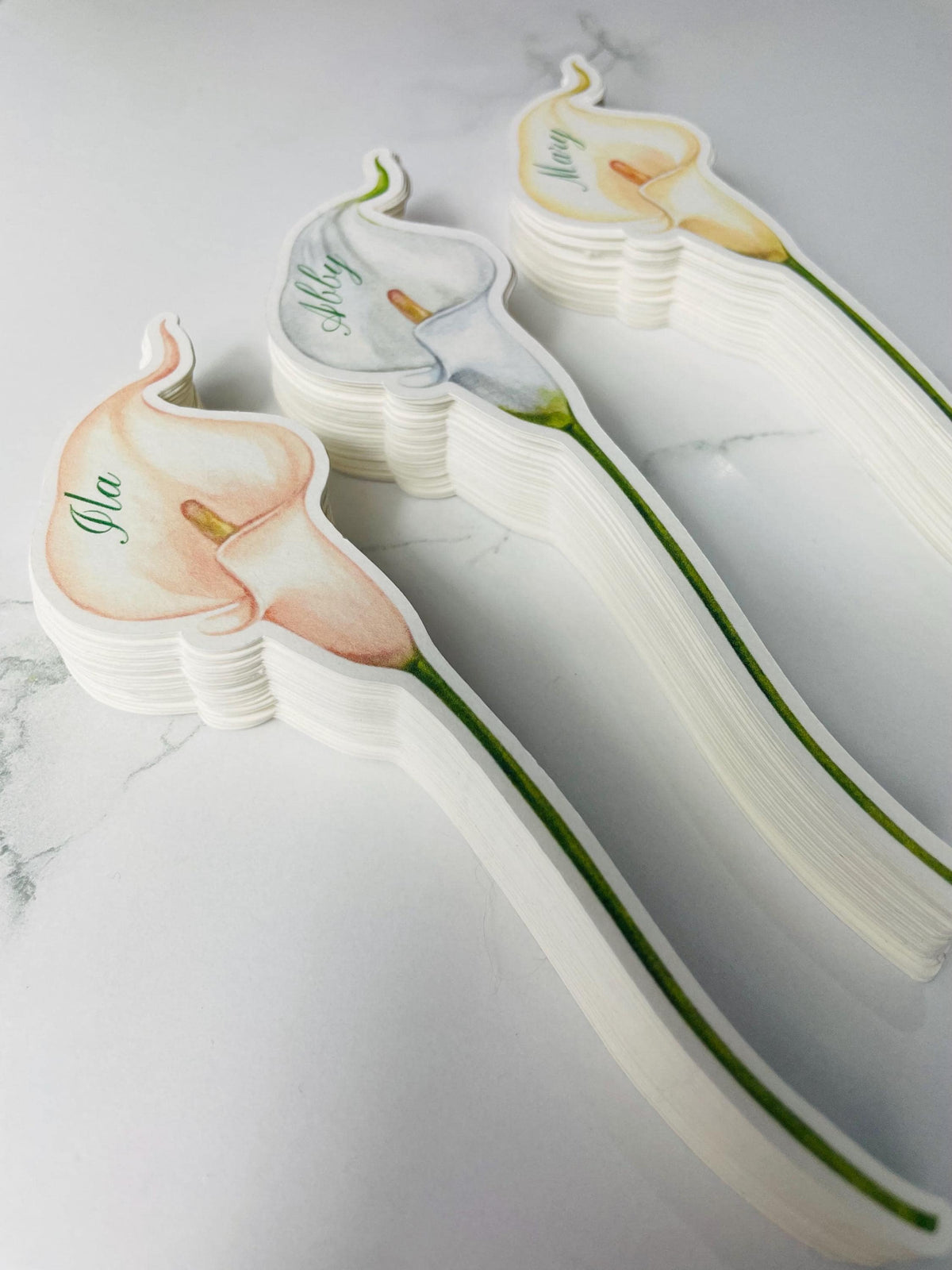Cala Lily Place Cards – Wedding & Event