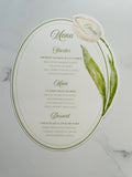 Watercolor Tulip Wedding Menu