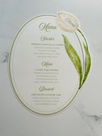 Watercolor Tulip Wedding Menu