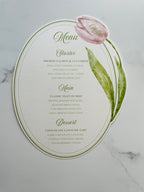 Watercolor Tulip Wedding Menu