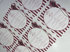 Striped Wavy-Edge Wedding Menu