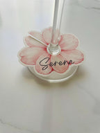 Personalized Flower Wine Glass Place Cards