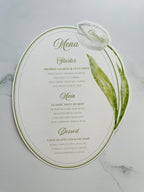 Watercolor Tulip Wedding Menu