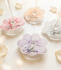 Personalized Flower Wine Glass Place Cards