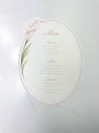 Pink Calla Lily Watercolor Wedding Menu